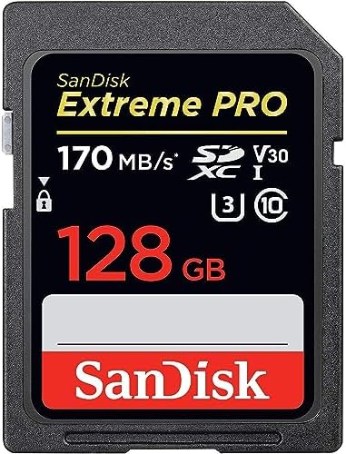 SanDisk 128GB Extreme PRO SDXC UHS-I Card - C10, U3, V30, 4K UHD, SD Card - SDSDXXY-128G-GN4IN