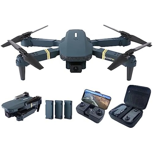 Super Endurance Foldable Drone with Camera for Beginners– 60+ min Flight Time, WiFi FPV Quadcopter with 120°Wide-Angle 1080P HD Camera, Optical Flow Positioning, Follow Me, Dual Cameras(3 Batteries)