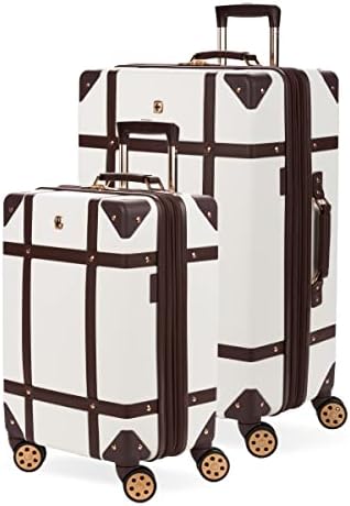 SwissGear 7739 Hardside Luggage Trunk with Spinner Wheels, White, 2-Piece Set (19/26)