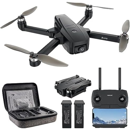 TEEROK T18S GPS Drone with Camera for Adults 4K, 5G FPV RC Quadcopter 1640FT Control Range with Auto Return, Follow Me, Brushless Motor, Optical Flow, 44 Mins Long Flight Time