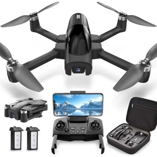 TENSSENX GPS Drone with 4K Camera for Adults, TSRC A6 Foldable RC Quadcopter with Auto Return, Follow Me, Optical Flow, Waypoint Fly, Circle Fly, Headless Mode, Altitude Hold, 46 Mins Flight Time