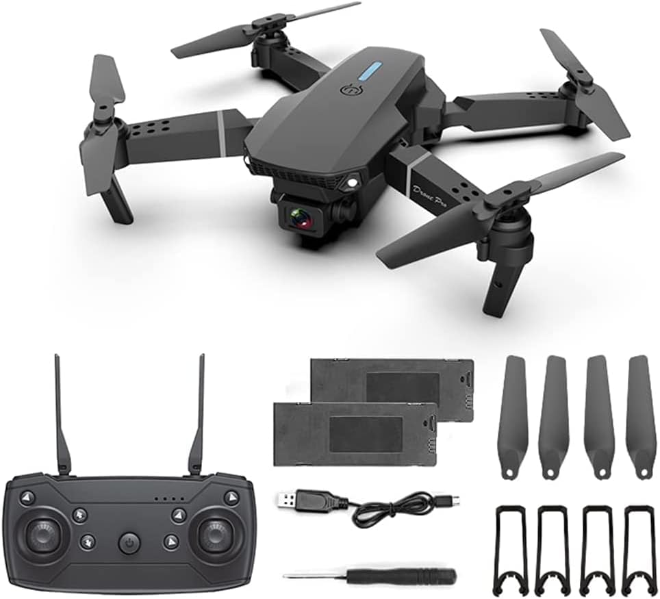 THOAML 2023 Foldable Drone with 4K Dual Camera for Adults, RC Quadcopter WiFi FPV Live Video, Altitude Hold, Headless Mode, One Key Take Off for Kids or Beginners with 2 Batteries, Carrying Case