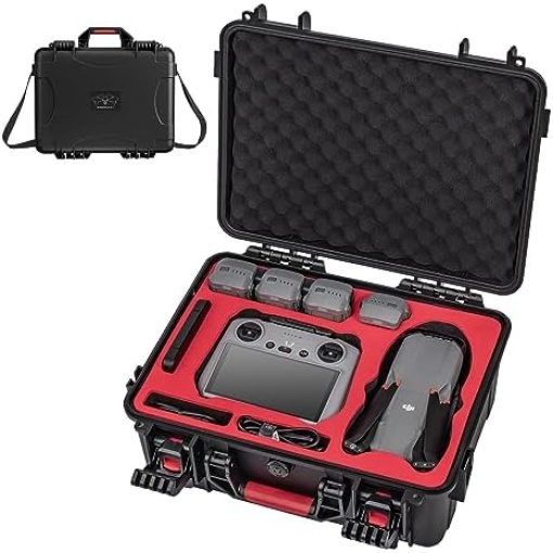 TIMETOP Air 3 Hard Case for DJI Air 3 Drone/Fly More Combo, Waterproof Large Capacity Outdoor Hard Case, Shockproof Carrying Case for DJI Air 3 Drone RC 2/RC-N2 Controller, Accessories