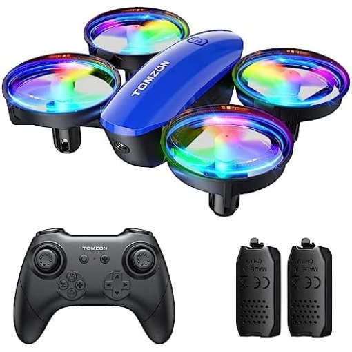 TOMZON A23 Mini Drone for Kids and Beginners, RC Toy Drone with Throw to Go, Easy to Learn, Auto-rotation, 3D Flips, Circle Fly, Headless Mode, 2 Batteries, Gift for Boys and Girls, Blue