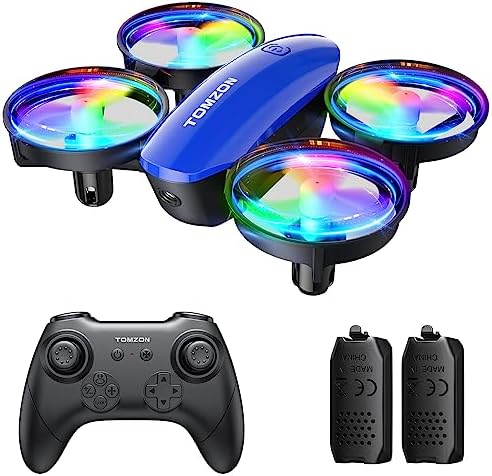 TOMZON A23 Mini Drone for Kids and Beginners, RC Toy Drone with Throw to Go, Easy to Learn, Auto-rotation, 3D Flips, Circle Fly, Headless Mode, 2 Batteries, Gift for Boys and Girls, Blue