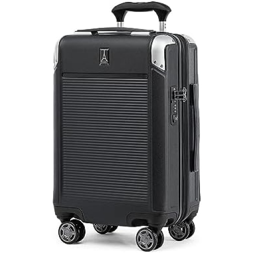 Travelpro Platinum Elite Hardside Expandable Spinner Wheel Luggage TSA Lock Hard Shell Polycarbonate Suitcase, Shadow Black, Compact Carry on 20-Inch