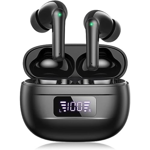 Wireless Ear buds Bluetooth earbuds 76H Playback Noise Cancellation Earbuds Clear Calls Bluetooth headphones Power Display Protable Charging Case Light Weight IPX7 Waterproof Earphones for Android iOS