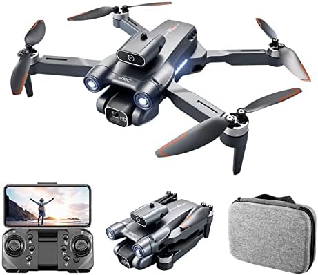 drones with camera for adults 4k HD dual camera Automatic obstacle avoidance One Touch Take-off and Landing Trajectory flight (Black)