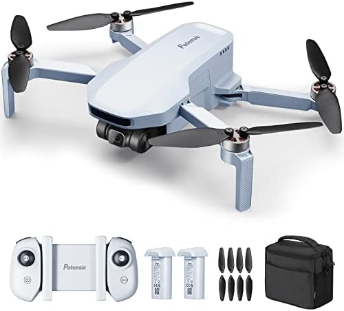 Potensic ATOM SE GPS Drone with 4K ShakeVanish EIS Camera Less Than 0.55lbs/249g, Quadcopter with 4km/13123ft FPV Transmission, Auto Return, 62 Mins Flight Time Bundle with Extra Pair of Propellers