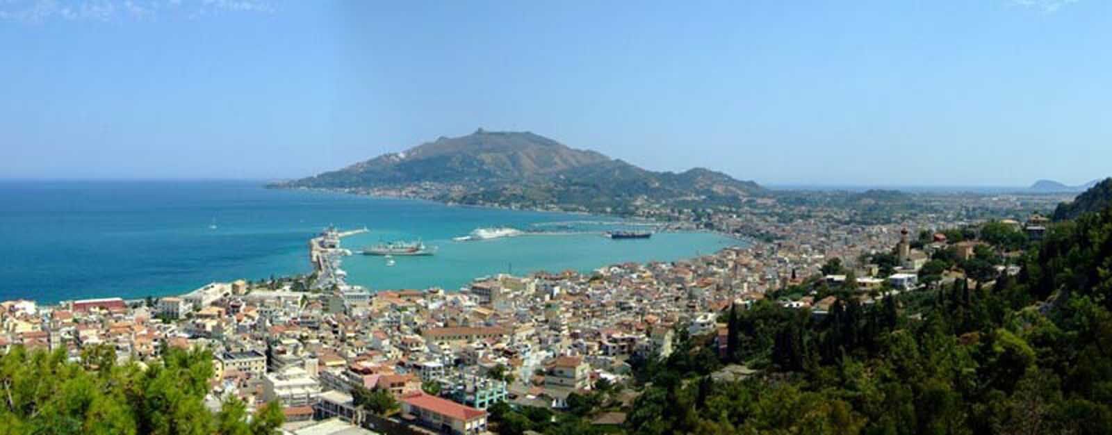 holidays in zante panorama view