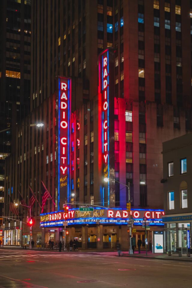 New York At Night Radio city Music Hall The Rockettes