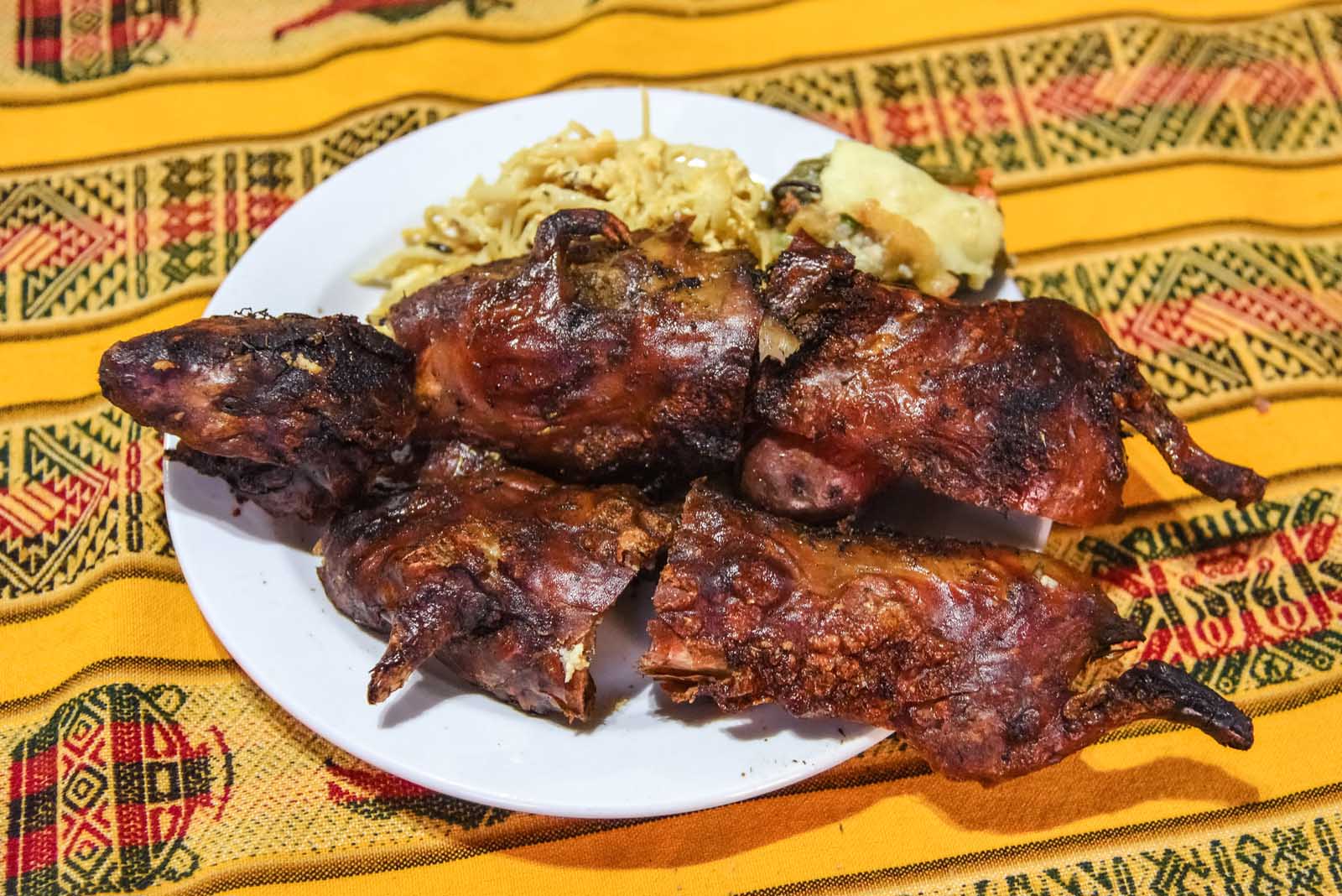 traditional Ecuadorian Food Fried Guinea Pig