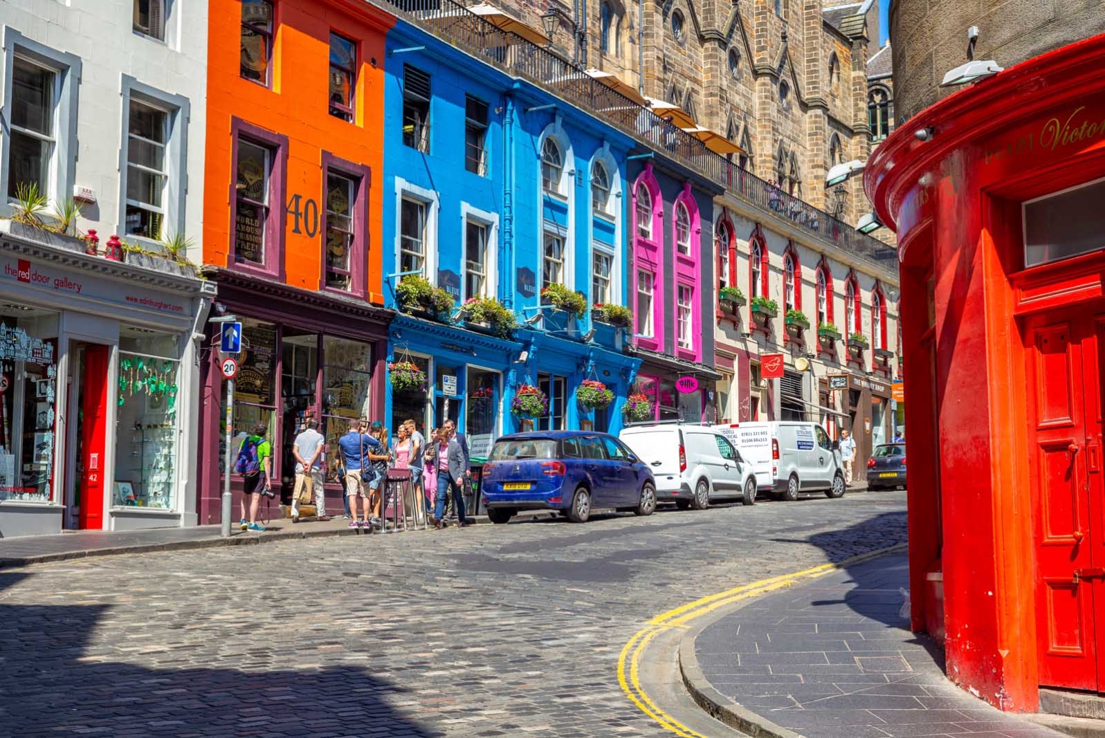 victoria street in old town Edinburgh old town neighbourhood