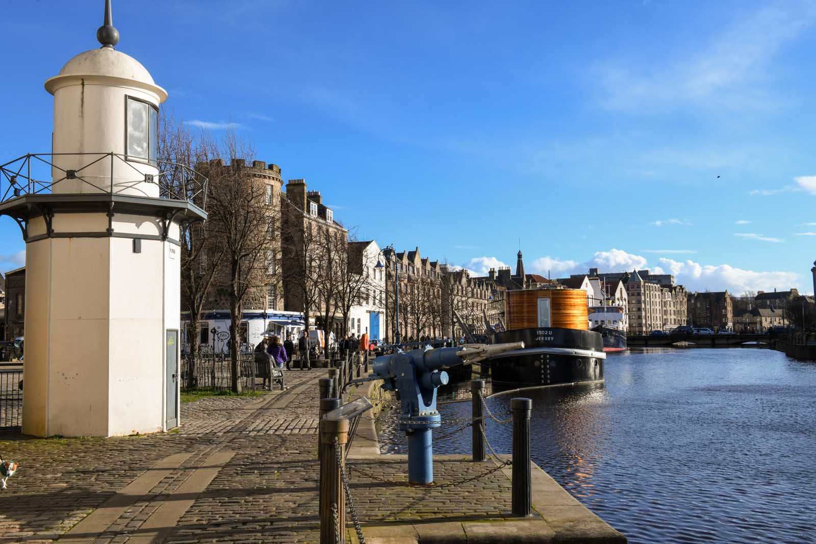 Leith walk in west end area of Edinburgh